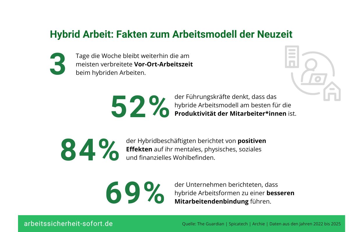 Infografik zu Fakten zum Arbeitsmodell der Neuzeit.